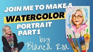 Watercolor portrait DIY step by stepRostro en Acuarela paso a paso guía PART 1 [upl. by Howes]