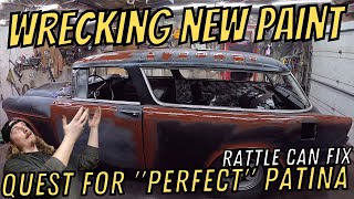 WRECKING PAINT On A RARE 1955 Chevy Nomad  Perfect Patina [upl. by Canice496]