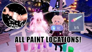 EASY ALL PAINT LOCATIONS NEW YEARS QUEST ROYALE HIGH GUIDE [upl. by Halika962]