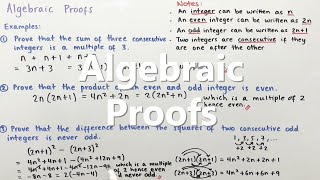 Algebraic Proofs [upl. by Lusar]