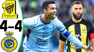 Al Ittihad vs Al Nassr 44  BENZEMA vs RONALDO  Highlights and All Goals 2023 [upl. by Dafodil314]