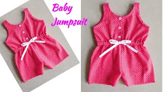 Baby Jumpsuit  Dungaree Dress Cutting and Stitching with button placket [upl. by Mayworm]