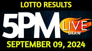 Lotto Result Today 500 pm draw September 09 2024 Monday PCSO LIVE [upl. by Enyak]