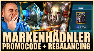 Raid Shadow Legends  Markenhändler UPDATE  Häuptling und Gurgoh Rebalancing  Promocode [upl. by Ynaffyt]