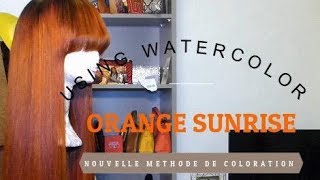 NOUVELLE METHODE DE COLORATION A LEAU CHAUDE  PERRUQUE ORANGE [upl. by Aihsak]