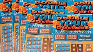 BEST TICKET IN THE BOOK DOUBLE YOUR DOLLARS PA LOTTERY 3 TICKET 63 21 TICKETS MULTIPLE WINNERS [upl. by Bresee]