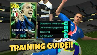 Training Guide For Fabio Cannavaro🥶 on eFootball 2025Best Training Guide for Cannavaro [upl. by Christye]