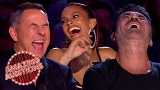 30 of the FUNNIEST Auditions EVER on Britains Got Talent [upl. by Ardnasac]