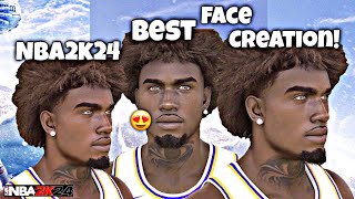 NBA 2K24 Best Face Creation🔥😍 Darkskin Menace [upl. by Llerrehs246]