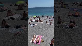 Hot beach in Nice Nice France Beach Nice France Walking Tour [upl. by Anelrahc]