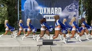 Dallas Cowboys Cheerleaders Perform to ACDC Thunderstruck DCC Performs their Famous Kick Line [upl. by Yarahs]