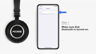How to Pair Your Koss BT540i Bluetooth Headphones [upl. by Ycrem]