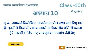 आपको किरोसिन तारपीन का तेल तथा जल दिए गए हैं। इनमें से किस में प्रकाश सबसे अधिक तीव्र गति से चलता ह [upl. by Ervine841]