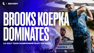 Brooks Koepka defeats Kevin Na 6amp5 in Quarterfinals  LIV Golf Team Championship Dallas [upl. by Essile]