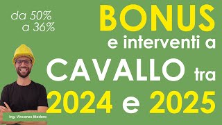 Come comportarsi con i bonus a cavallo tra il 2024 e il 2025 Eco sisma e casa 50 e 35 [upl. by Veneaux]