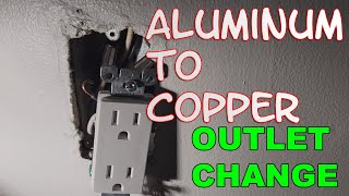 Aluminum to copper wiring outlet change [upl. by Egoreg]