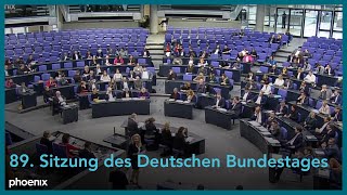 89 Sitzung des Deutschen Bundestages [upl. by Ahsiled]