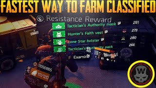 BEST way to farm Classified Resistance Farm Guide The Division 18 [upl. by Eyahc327]