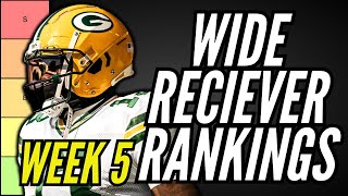 MUST START WRs for Week 5 Fantasy Football Tier List [upl. by Aznola]