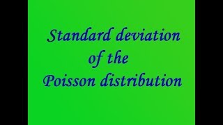 Standard deviation of Poisson distribution explain in simple method [upl. by Ano]