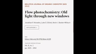 Flow photochemistry Old light through new windows  RTCLTV [upl. by Wadesworth]