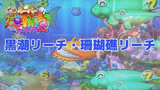 「スーパー海物語 IN JAPAN2」の『黒潮リーチ』『珊瑚礁リーチ』 [upl. by Ordnasela]