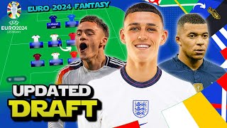 EURO 2024 FANTASY  My Updated Draft Team Matchday 1 Tips amp Strategy [upl. by Illil]