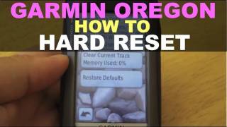 Garmin Oregon 450t  How to Reset  Restore Defaults  Hard Reset [upl. by Milewski]