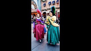 Cinderellas step sisters Anastasia Drizella amp wicked step mother shorts disneyland [upl. by Rudwik]