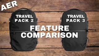 Aer Travel Pack 2 vs Aer Travel Pack 3  Side by Side Comparison of the Bag Features [upl. by Kermie]