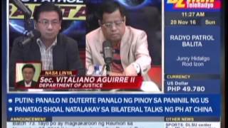 DZMM TeleRadyo DOJ set to summon De Lima over drug raps this week [upl. by Milstone]