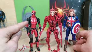 Revoltech carnage bootleg review plus custom carnage [upl. by Ahsirkal916]