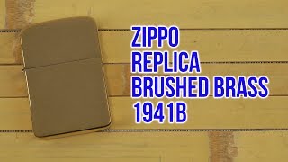 Распаковка Zippo Replica Brushed Brass 1941B [upl. by Ecnav188]