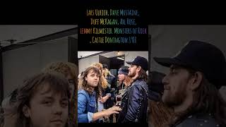 Lars Ulrich Dave Mustaine Duff McKagan Axl Rose Lemmy Kilmister Castle Donington1988 shorts [upl. by Nnayram]