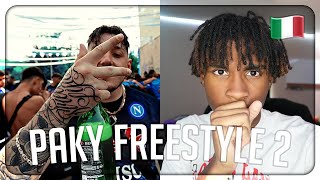 Paky  Paky Freestyle 2 REACTION  🇮🇹 [upl. by Yasmar]