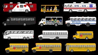 Buses 2  School Buses Emergency Vehicles amp More  The Kids Picture Show Fun amp Educational [upl. by Eloken]