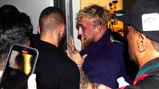 Jake Paul vs Floyd Mayweather l Gotcha hat l Clear Footage of jake getting smacked [upl. by Mylor]