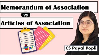 MOA vs AOA  Difference between Memorandum of Association and Articles of Association  MOA  AOA [upl. by Eita]