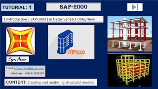 1Introduction  SAP2000  in Detail Series1 UrduHindi [upl. by Lesirg]