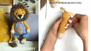 Knitted Lion  How to make up arms  POLUSHKABUNNY [upl. by Gloriane716]