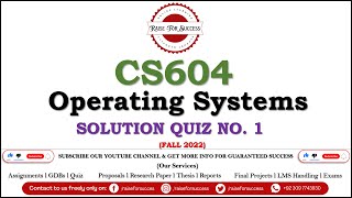 CS604 Quiz 1 Solution Fall 2022 l CS604 Quiz 1 Solution 2022 l CS 604 Quiz No 1 2023 l CS604 [upl. by Roda]