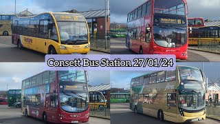 Buses at Consett Bus Station  270124 [upl. by Joanne]