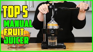 TOP 5 Best Manual Fruit Juicer 2022  Top Hand Press Juicer Reviews [upl. by Pelson]