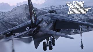 Microsoft Flight Simulator  McDonnell Douglas AV8B Harrier II  Unalaska PADU ✈ Kodiak PADQ [upl. by Cyler959]