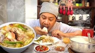 MUKBANG KAIN AGAD 😊 SINIGANG NA NAGMAMANTIKANG GIANT PORKCHOP Filipino Food Mukbang [upl. by Hamachi]