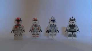 LEGO Star Wars Customs Commando Boss Waxer Hardacse and Echo Showcase [upl. by Notlem]