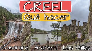 Creel Chihuahua ✅ Lago de Arareco Cascada de Cusárare Valle de los Monjes 🔴 Barrancas del Cobre 2 [upl. by Llenod]