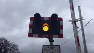 Scopwick and Rowston Level Crossings Lincs Wednesday 08022017 [upl. by Akerue]