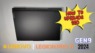 LENOVO  HOW TO UPGRADE SSD  LEGION PRO 7I GEN9 2024 [upl. by Sirap]