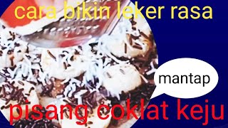 cara bikin leker rasa pisang coklat kejushortsfeed street crepes [upl. by Nyrehtak660]